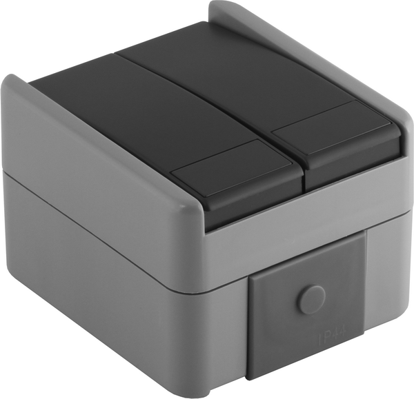 TEM Series Fontana push-button 2GANG-1WAYIP44 10A