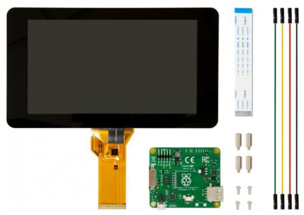 Raspberry Pi Zubehör - Display 7&quot; Touch 800x480 Pixel DSI Port