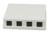 Keystone, Modulträger, Patchpanel für  4x TP-Modul,  Aufputz, weiss(ABS), Synergy 21, Keystone, Modulträger, Patchpanel für  4x TP-Modul,  Aufputz, weiss(ABS), Synergy 21,