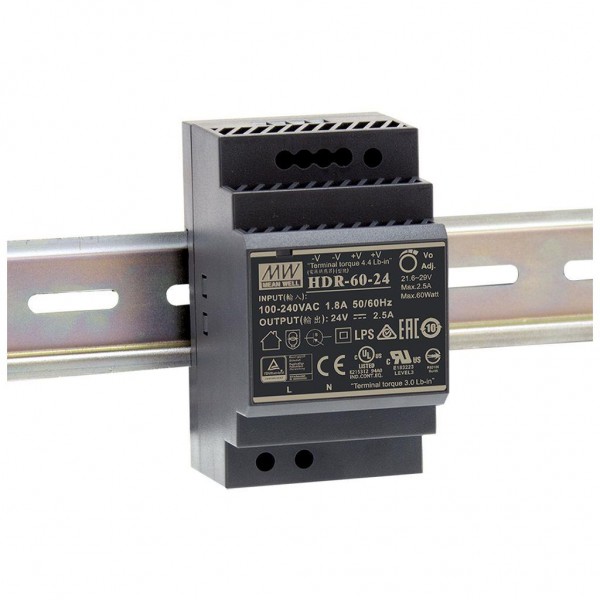 ALLNET replacement power supply unit - 5V / 6A 60W Mean Well top-hat rail