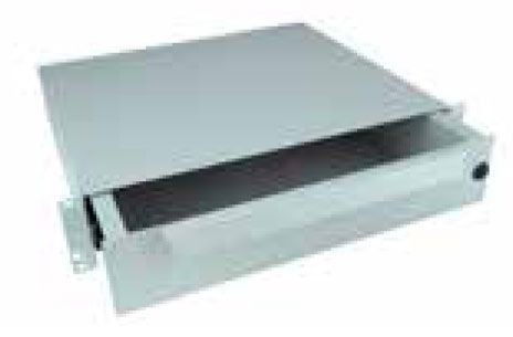 Vertiv(Knürr) zub.Schubfach 2HE,H88/T387mm, Einbau frontseitig, Lichtrau,