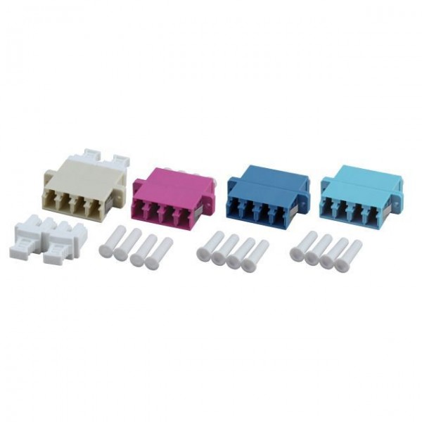 LWL-Kupplung,LC-(APC)Buchse/LC-(APC)Buchse, 9/125u singlemode, 2xduplex(Quad), Keramikhülse, OS2