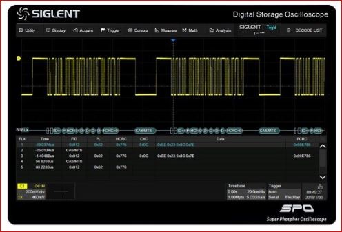 Siglent SDS5000X-FlexRay Freischaltlizenz / Siglent SDS5000X-FlexRay Freischaltlizenz für Signaldekodierungs und Triggerfunktion