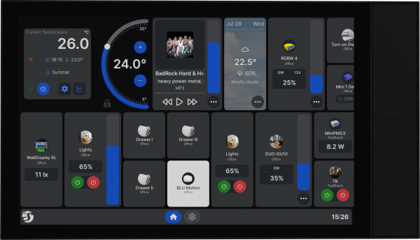 Shelly · Unterputz · &quot;Wall Display XL Black&quot; · Steuerzentrale · 10,1&quot; · WLAN · BT · schwarz