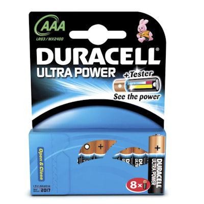 Batterien Micro AAA 1,5V *Duracell* Ultra Power - 8er Pack