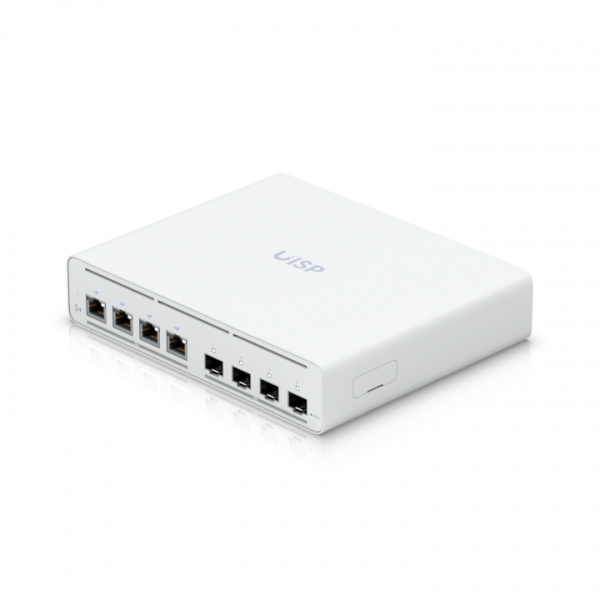 Ubiquiti Switch full managed Layer2 8 Port • 4x 2,5 GbE • PoE Budget 160 Watt • 4x 27V Passive-PoE • 4x SFP+ • Desktop • Lüfterlos • UISP • UISP-S-Plus