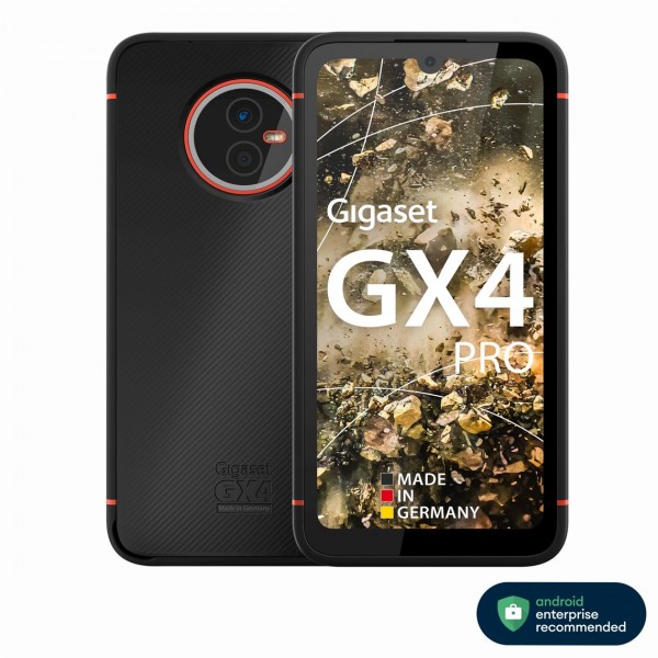 Gigaset GX4 PRO, schwarz / IP68 / Android Enterprise / Dual-Cam 48MP + 8MP