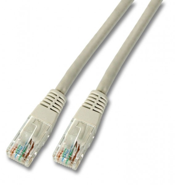 Patchkabel RJ45, CAT6 250Mhz, 1.5m grau, UTP(U/UTP); PVC, CCA,