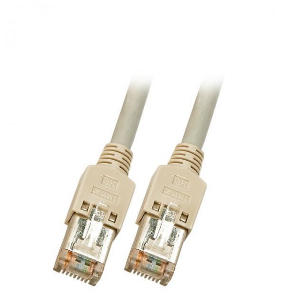 Patchkabel RJ45, CAT5e, 300Mhz, 5m grau, S/UTP, Daetwyler 5502+TM11