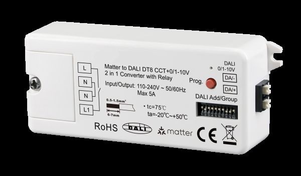 Synergy 21 LED Controller EOS 07 Matter Thread to DALI DT8 RGBWA+0/1-10V 2 in Converter