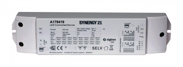 Synergy 21 LED Controller EOS 10 ZigBee CC Controller+power supply 2-channel 50W CCT