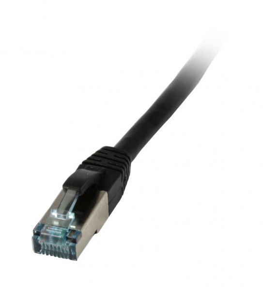 Patchkabel RJ45, CAT6A 500Mhz, 1.5m, schwarz, S-STP(S/FTP), TPE/LSZH(Superflex), AWG26, Synergy 21