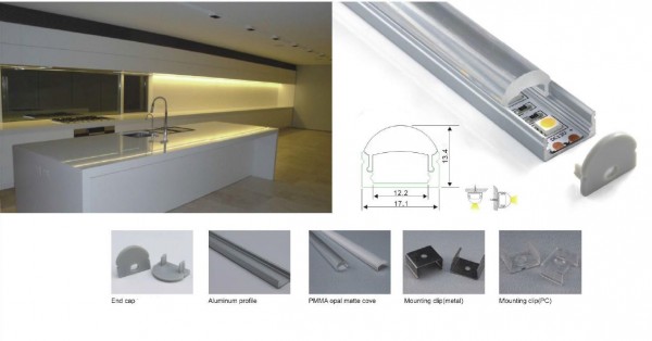 Synergy 21 LED U-profile 200cm, ALU002-RL in white