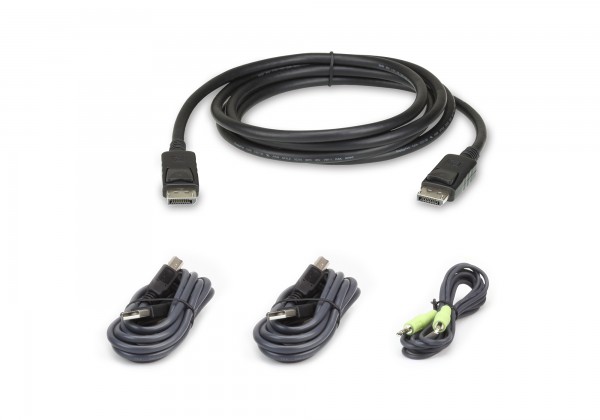 Aten Verbindungskabel Secure DP(DisplayPort), 1,8m, USB, Audio