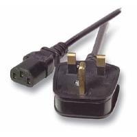 Netzkabel 230V UK-Stecker/Kaltgeräte IEC-C13(Buchse), 2m, Black