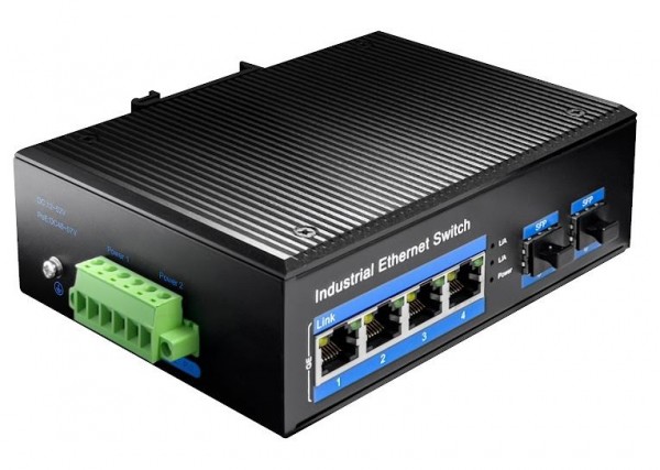 Cudy 4-Port Gigabit Industrial PoE Switch with 2 Gigabit SFP Port, IG1004S2P