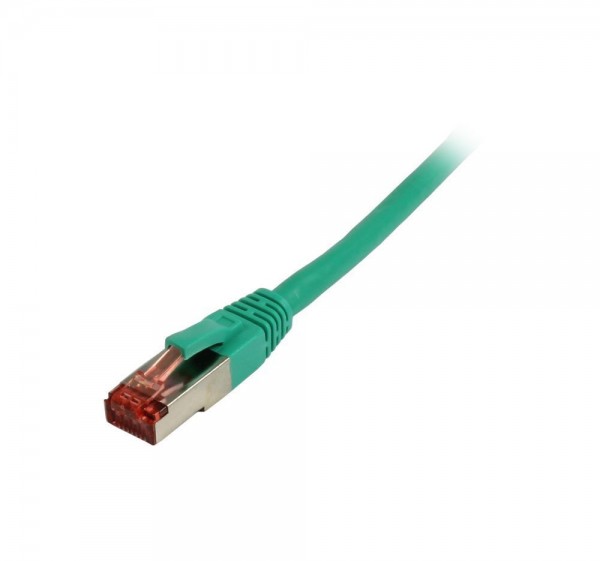 Patchkabel RJ45, CAT6 250Mhz, 7.5m grün, S-STP(S/FTP), TPE/LSZH(Superflex), Synergy 21,