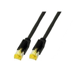 Patchkabel RJ45, CAT6A 500Mhz, 0.5m, schwarz, S-STP(S/FTP), PUR(Industrie), AWG26, mit CAT7 Rohkabel,
