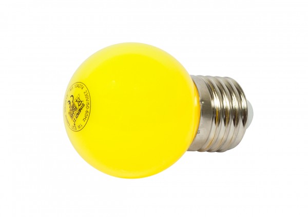 Synergy 21 LED retrofit E27 mini globe G45 yellow 1 Watt for light chain