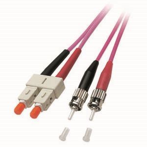 LWL-2-Faser-Patchk. 5mtr.ST-SC, 50/125um,OM4, 3mm,