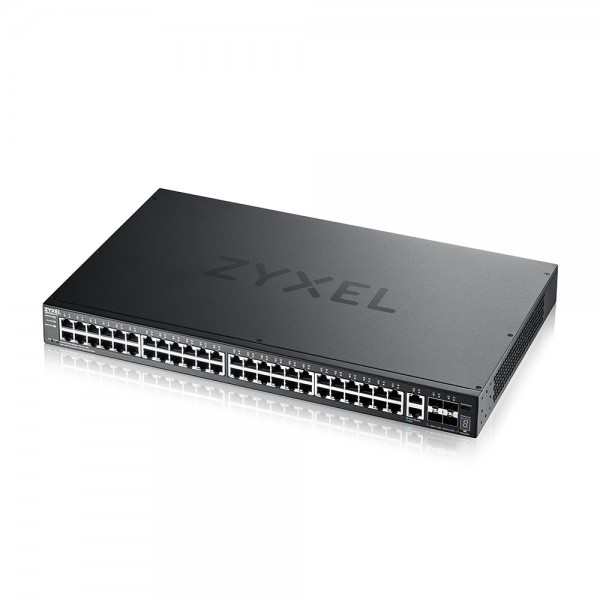Zyxel Switch full managed Layer3 54 Port • 48x 1 GbE • 2x 10 GbE • 4x SFP+ • 19" • NebulaFlex Pro • XGS2220-54