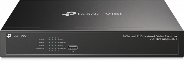 TP-Link - 8 Channel PoE Network Video Recorder - VIGI NVR1008H-8MP