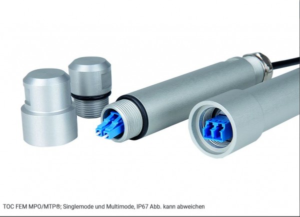 Telegärtner LWL, Verbindungsmodul, IP67, MPO/MTP-Kupplung, Single-/Multimode, TOC FEM,