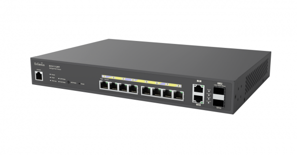 EnGenius Switch full managed Layer2+ 12 Port Â• 8x 1 GbE Â• PoE Budget 130W Â• 8x PoE at Â• 2x GbE, 2x SFP Â• 13&quot; Â• ECS1112FP Â• EnGenius Cloud