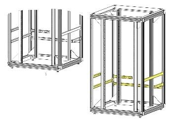 Vertiv(Knürr) zub.C-Profilschiene T1000, L855, 4-Pack, Einbauposition 1,