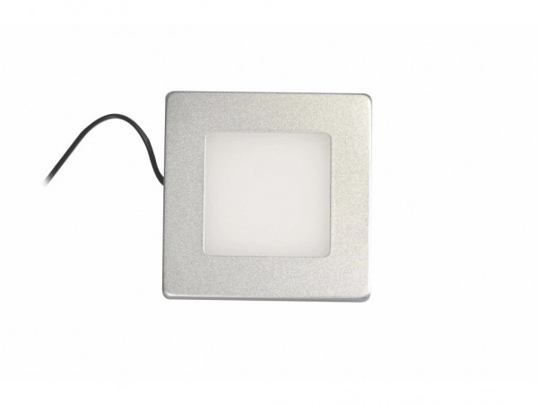Synergy 21 Downlight Square / 3000K Silber / 12V / 76 x 76 x 10mm Möbelleuchte mit AMP Stecker