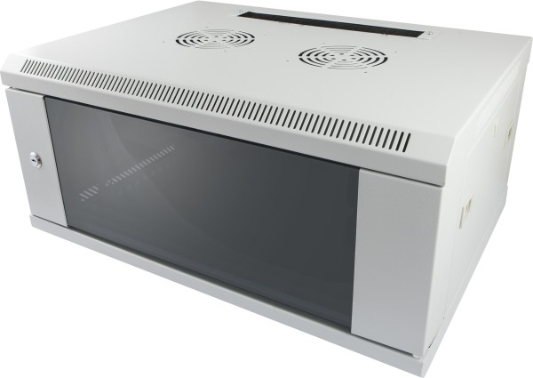 ALLNET 19"Wandgehäuse, 18HE, 1-teilig, T450mm, Lichtgrau, SM