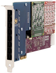 Digium PCIe 8-Port Hybrid Karte mit 4BRI 4FXS und EC