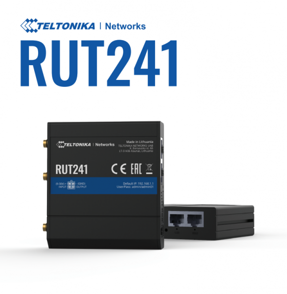 Teltonika · Router · RUT241 · Kompakter-4G/LTE Router · eSIM