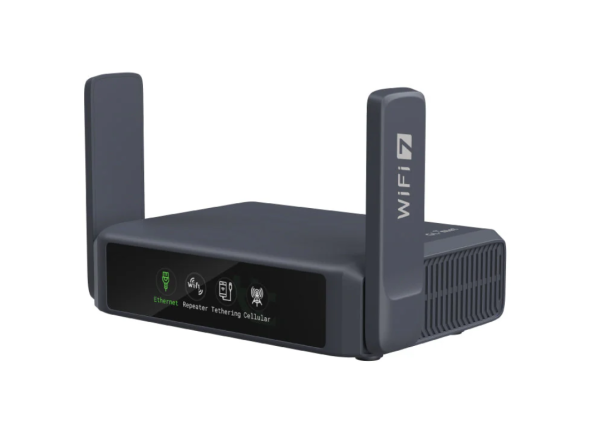 GL.iNet Wireless Travel Router WIFI7 • BE3600 • 2.5GbE LAN/WAN • Pocket-Sized Router for Home and Travel / WiFi Client "OpenWRT" Slate 7