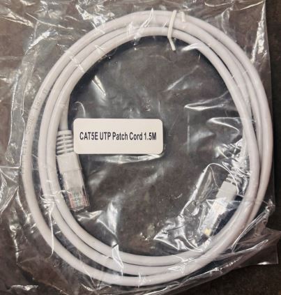 Patchkabel RJ45, CAT5e, 100Mhz, 1,5m grau, UTP,