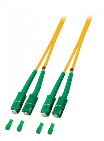 LWL-2-Faser-Patchk. 7,5mtr.SC(APC8Grad) - SC(APC8Grad), 9/125u,Schrägschliff