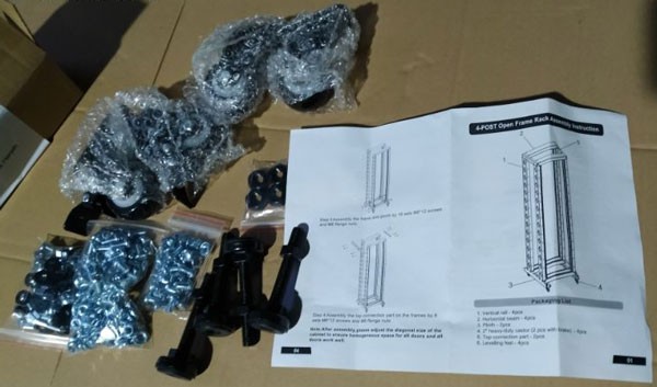 ALLNET 19"Grundgestell, zzbh. Ersatz Zubehör Set(Schrauben,Füsse,Rollen) SRB-Serie