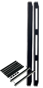 Triton 19"Schrank,zbh. Trennrahmen, B800/42U, Lichtgrau, mit durchgängen, für RDA-Serie