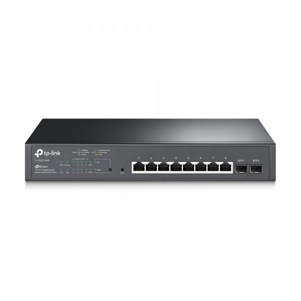 TP-Link Switch full managed Layer2 10 Port • 8x 1 GbE • PoE Budget 150 Watt • 8x PoE at • 2x SFP • 10? • Omada • SG2210MP