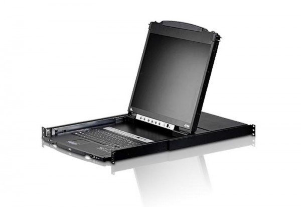 Aten KVM/TFT 8-fach, 19&quot; 1HE, incl.KVM/TFT 19&quot;, Deutsch,