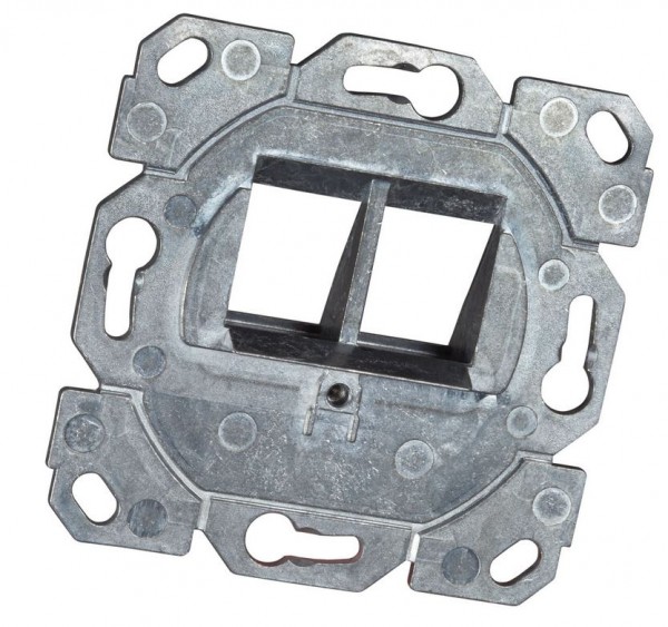 Keystone,Modulträger, UP Dosen für 2xTP-Modul, designfähig TAE, *ohne Module und Zentralplatte*