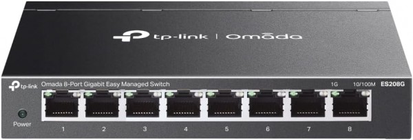 TP-Link Switch easy managed 8 Port • 8x 1 GbE • Lüfterlos, Omada • ES208G