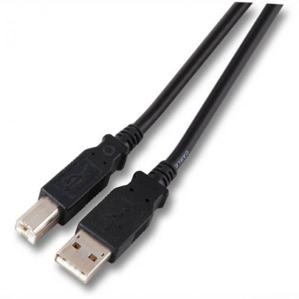 Kabel USB, A(St) =&gt; B(St), 0.5m, USB2.0, schwarz, Classic,