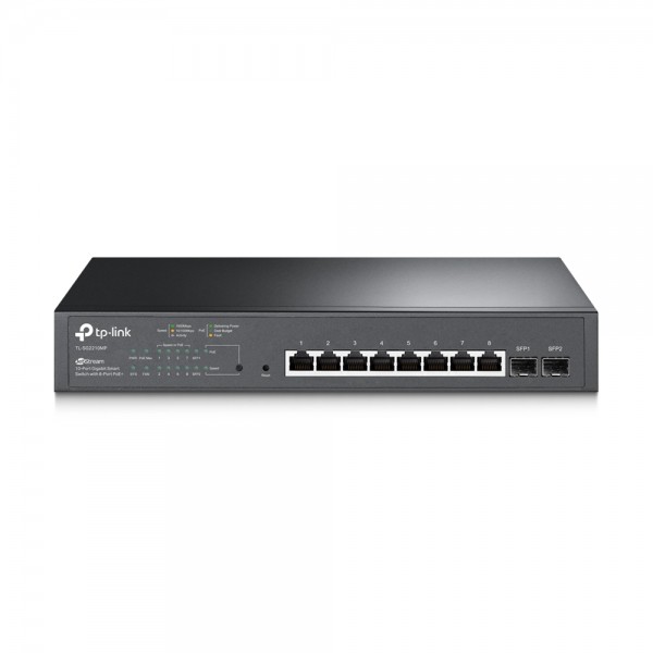 TP-LinkSwitch full managed Layer2 10 Port • 8x 1 GbE •PoEBudget 150 Watt • 8xPoEat • 2x SFP • 10? • Omada • SG2210MP