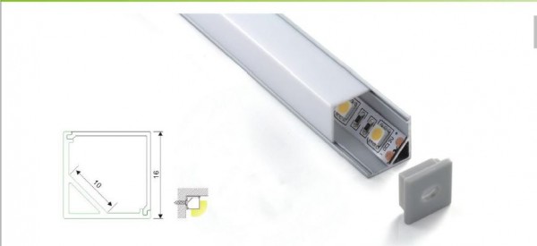 Synergy 21 LED U-profile 200cm, ALU005 white