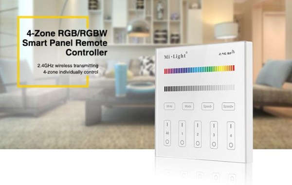 Synergy 21 LED remote smart panel RGB/RGB-W 4 Zonen *Milight/Miboxer*