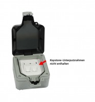 Preview: Dosen TP,AP(IP66),1-fach(Eckiger Außenrahmen),CAT6A, Keystone Slim-line mit Kabelklemme, Reinweiss, Synergy 21, Preview: Dosen TP,AP(IP66),1-fach(Eckiger Außenrahmen),CAT6A, Keystone Slim-line mit Kabelklemme, Reinweiss, Synergy 21,