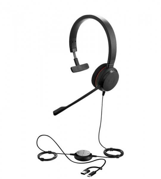 Jabra Evolve 20 SE Mono MS,USB C/A Adapt,Leather