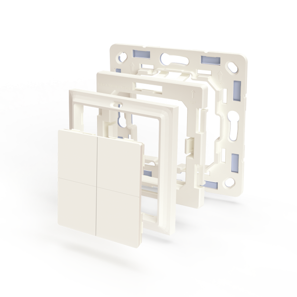 Shelly - Plug &amp; Play accessories - &quot;BLU Wall Switch 4 Adapter Legrand &amp; Shelly&quot; - White