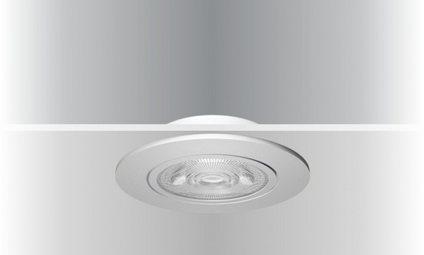 Synergy 21 LED recessed ceiling spotlight Helios black, round+tilting, warm white